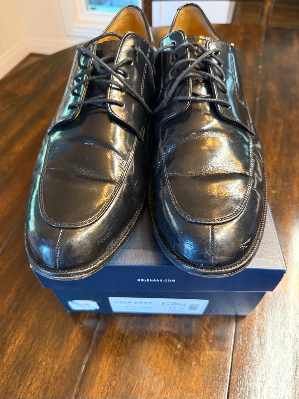 Cole Haan Black Leather Derby Dress Shoes